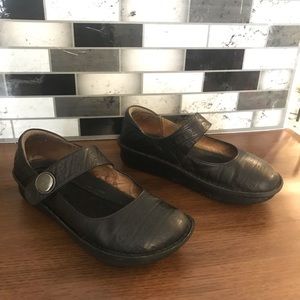Alegria Paloma Hieroglyph Blk Leather Mary Jane